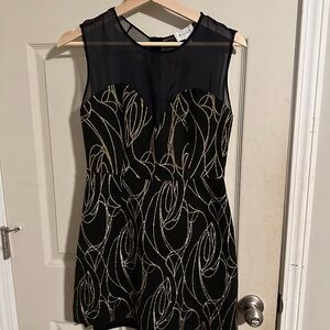 Milly Elegant Black and Gold Dress